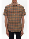 Small Scale Check Stretch Short Sleeve Shirt Archive Beige - BURBERRY - BALAAN 5