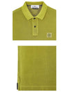 Men's Logo Patch Cotton Short Sleeve Polo Shirt Green - STONE ISLAND - BALAAN 6