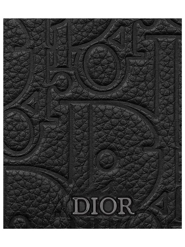 Dior Vertical Bifold Leather Card Wallet Black - DIOR - BALAAN 3