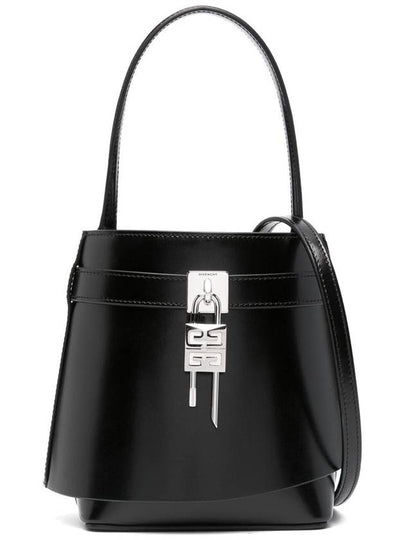 Shark Rock Leather Bucket Bag Black - GIVENCHY - BALAAN 2