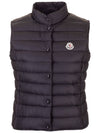 Women's Liane Logo Patch Padded Vest Black - MONCLER - BALAAN.