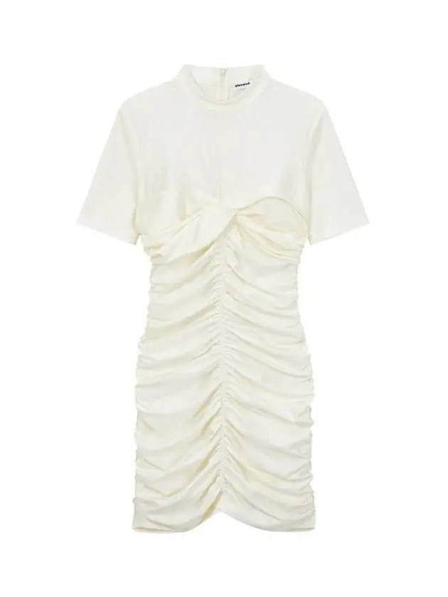 Women's Wrap Short Dress Ivory - ALEXANDER WANG - BALAAN 2