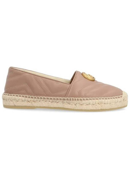 Marmont Matelasse Leather Espadrille Loafers Pink - GUCCI - BALAAN.