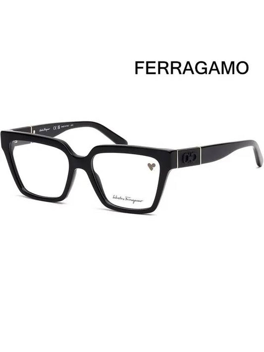 Ferragamo Glasses Frame SF2919 001 Men Women Square Horn Frame - SALVATORE FERRAGAMO - BALAAN 1