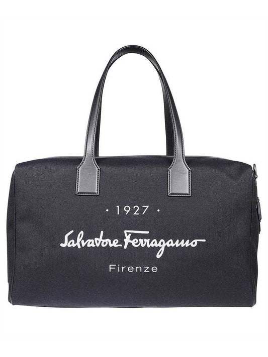 1927 Signature Duffel Bag Black - SALVATORE FERRAGAMO - BALAAN 1