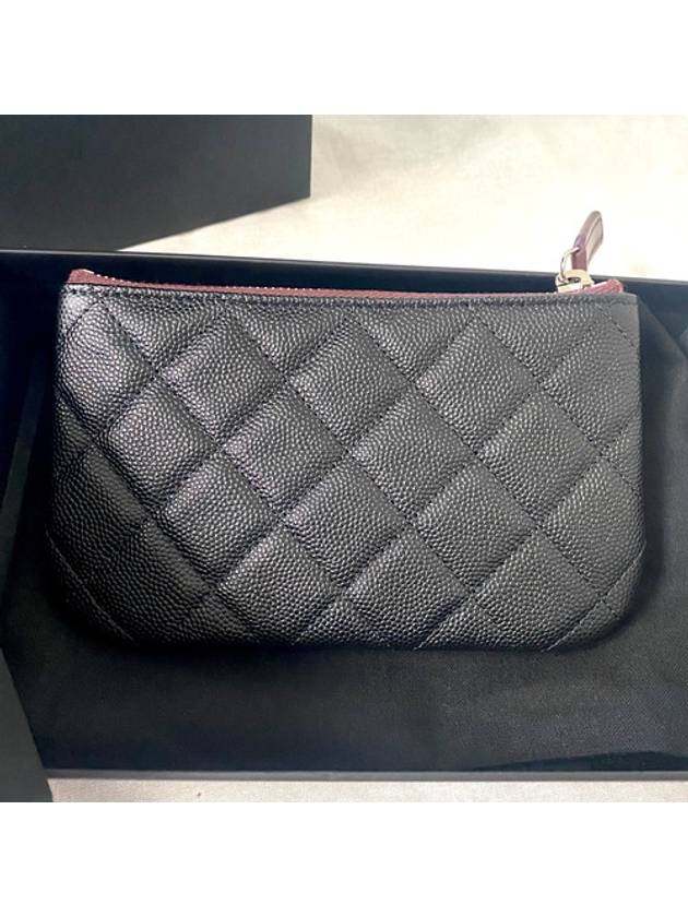 Classic Small Zipper Pouch Bag Black - CHANEL - BALAAN 5