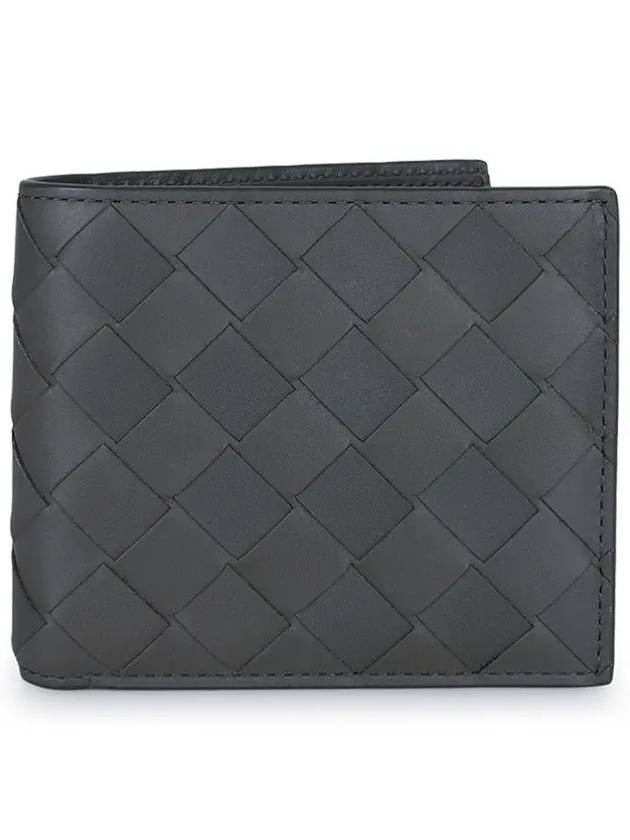 Intrecciato Bifold Half Wallet Graphite - BOTTEGA VENETA - BALAAN 3