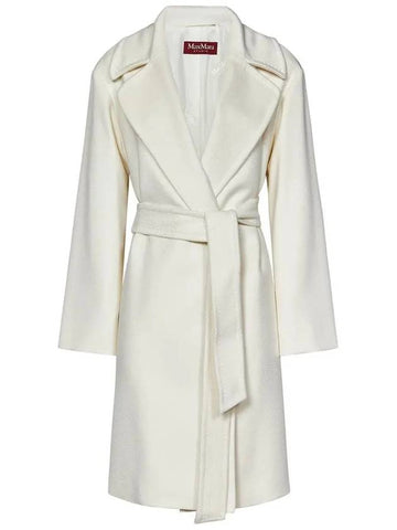 TIGRE Belted Wool Coat Cream 2426016091 048 - MAX MARA - BALAAN 1