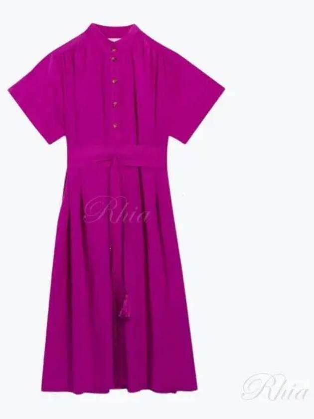 Women's Ciao Short Sleeve Long Dress Purple - VANESSA BRUNO - BALAAN 2