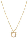 Gancini Crystals Necklace Gold - SALVATORE FERRAGAMO - BALAAN 4