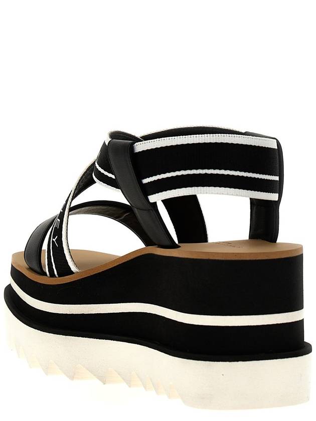 striped platform sandals black - STELLA MCCARTNEY - BALAAN 4