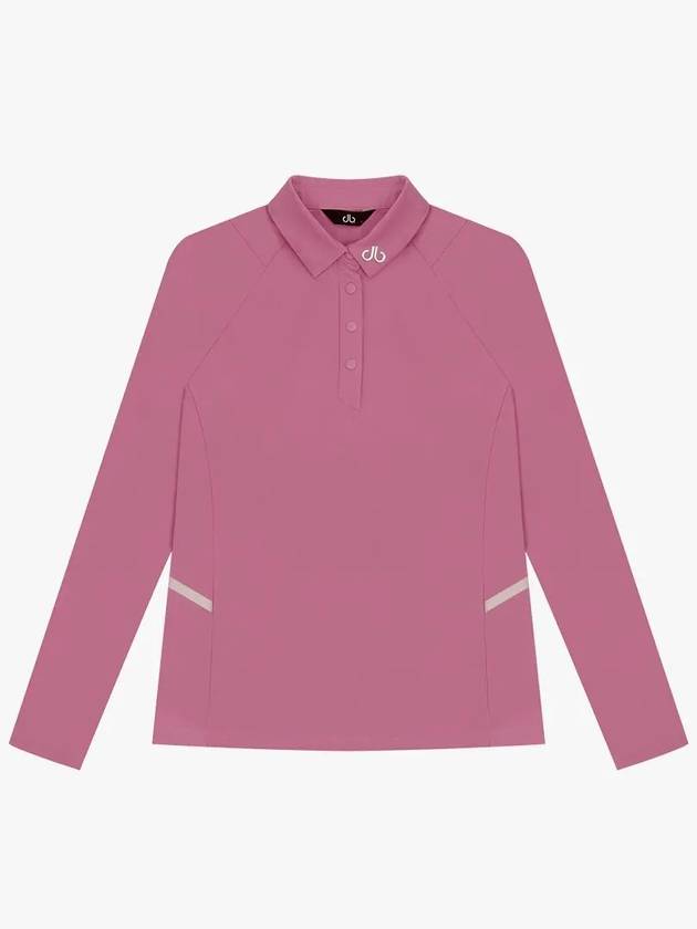 Drew Incision Modified Poly Long Sleeve T-Shirt DF41LT03MAGENTA - DRUH GOLF - BALAAN 1