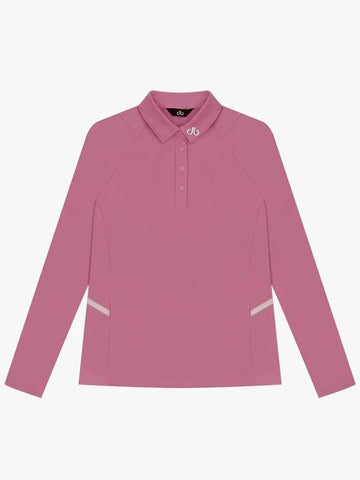 Drew Incision Modified Poly Long Sleeve T-Shirt DF41LT03MAGENTA - DRUH GOLF - BALAAN 1