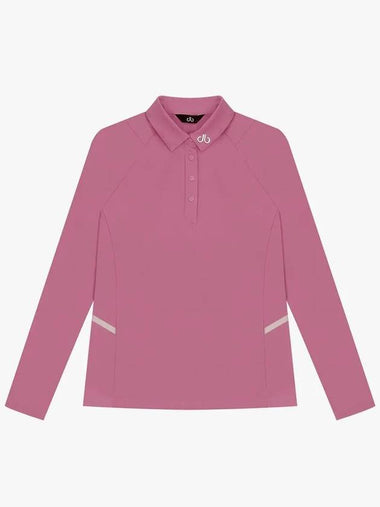 Drew Incision Modified Poly Long Sleeve T-Shirt DF41LT03MAGENTA - DRUH GOLF - BALAAN 1