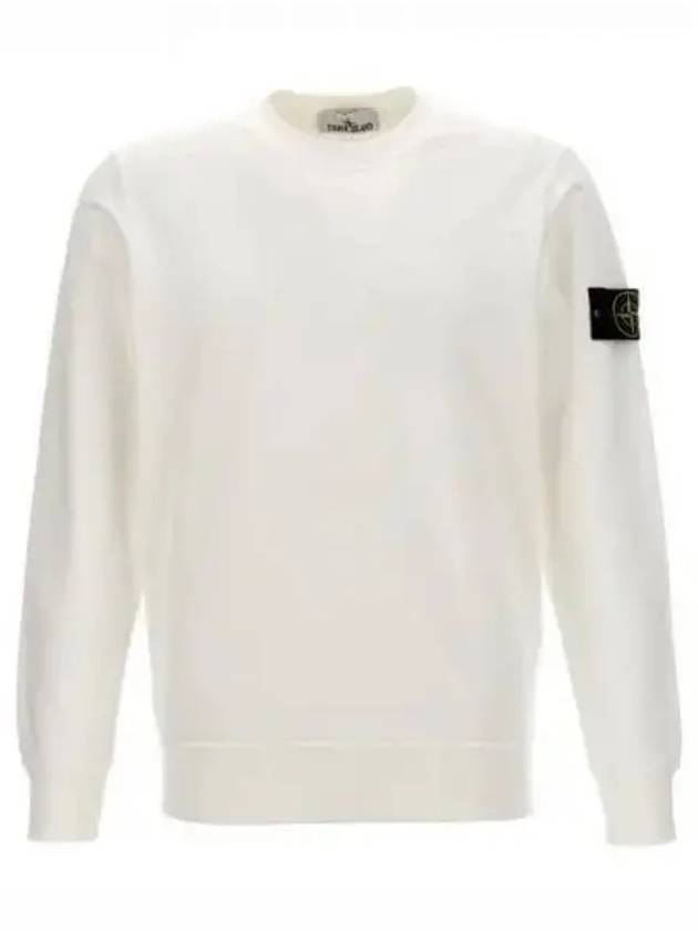 Wappen Patch Garment Dyed Sweatshirt White - STONE ISLAND - BALAAN 2