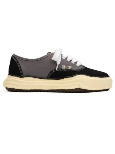 Baker OG Sole VL Bicolor Canvas Low-Top Sneakers Black Grey - MIHARA YASUHIRO - BALAAN 2