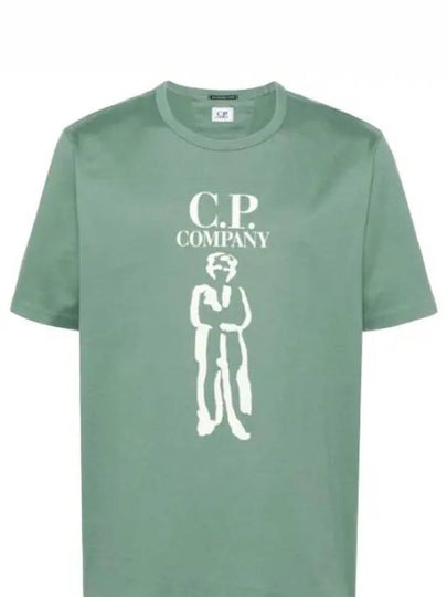 30/2 Mercerized Jersey Twisted British Sailor Short Sleeve T-Shirt Green - CP COMPANY - BALAAN 2