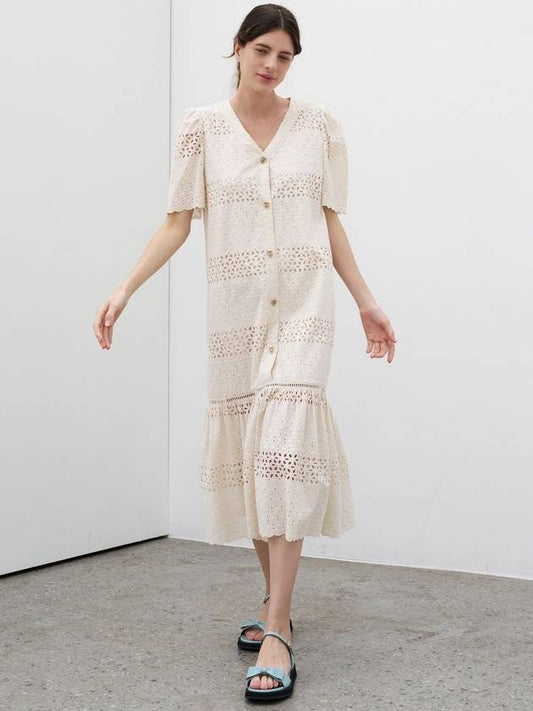 crochet lace dress_beige - MITTE - BALAAN 1