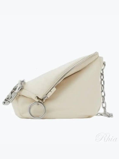 Knight Leather Small Shoulder Bag Cream - BURBERRY - BALAAN 2