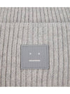 Large Face Patch Beanie Light Gray Unisex - ACNE STUDIOS - BALAAN 2