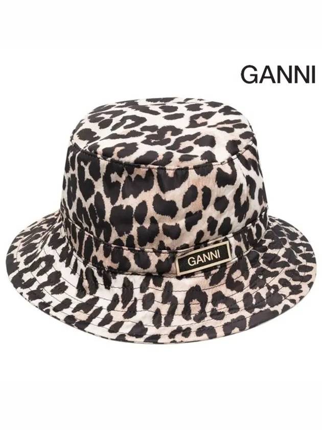 Leopard Print Bucket Hat - GANNI - BALAAN 4