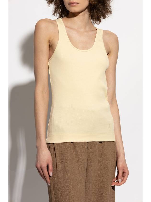 By Malene Birger Ribbed Top Anisa, Women's, Yellow - BY MALENE BIRGER - BALAAN 3