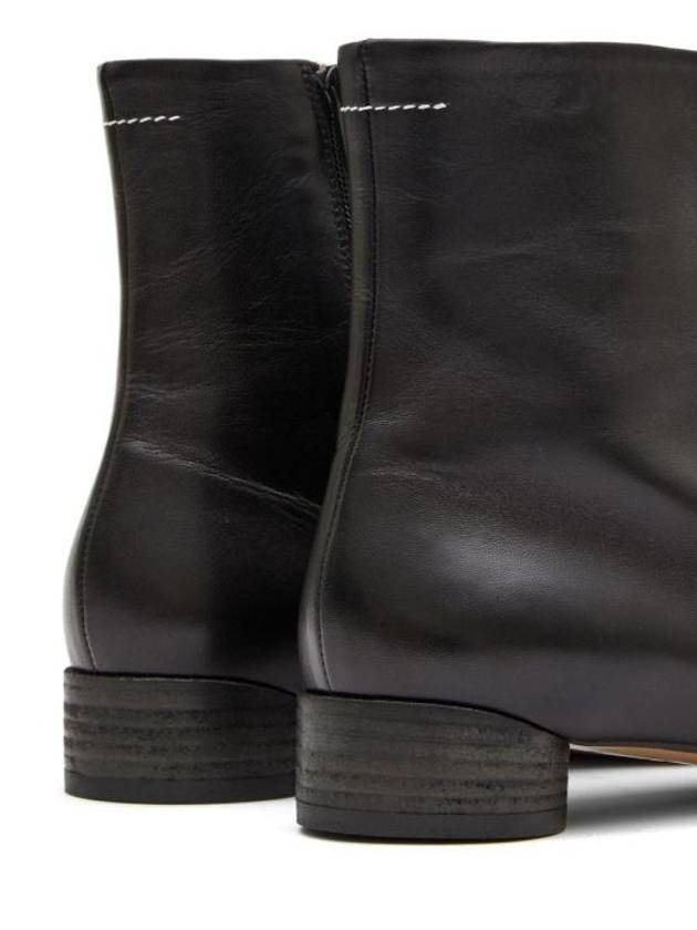 Logo Block Heel Middle Boots Black - MAISON MARGIELA - BALAAN 6