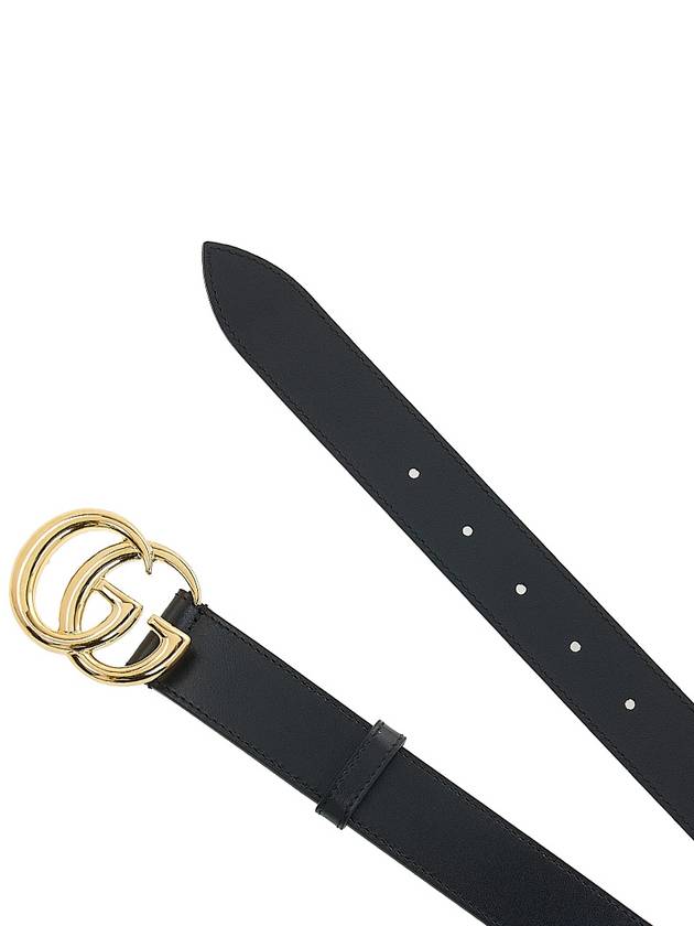 Men's GG Marmont Buckle Belt Black - GUCCI - BALAAN 9