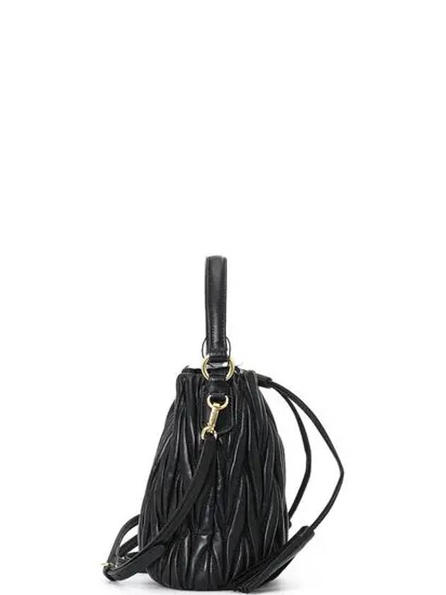 Matelasse Nappa Leather Bucket Bag Black - MIU MIU - BALAAN 3