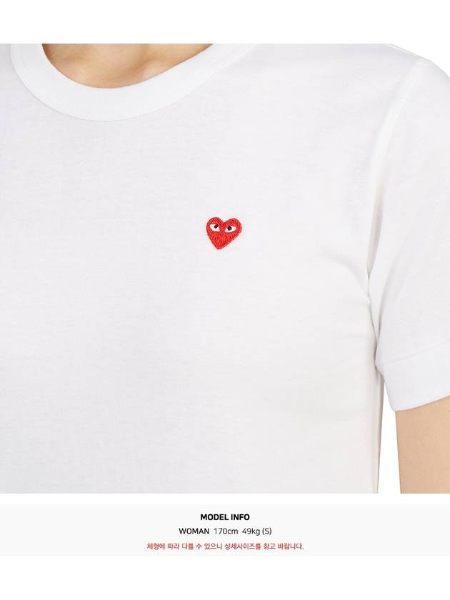 Comme des Gar ons Red Waffen Women s Short Sleeve T Shirt AZ T303 051 2 - COMME DES GARCONS PLAY - BALAAN 8