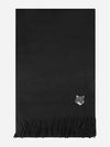 Wool Fox Head Muffler Black - MAISON KITSUNE - BALAAN 2