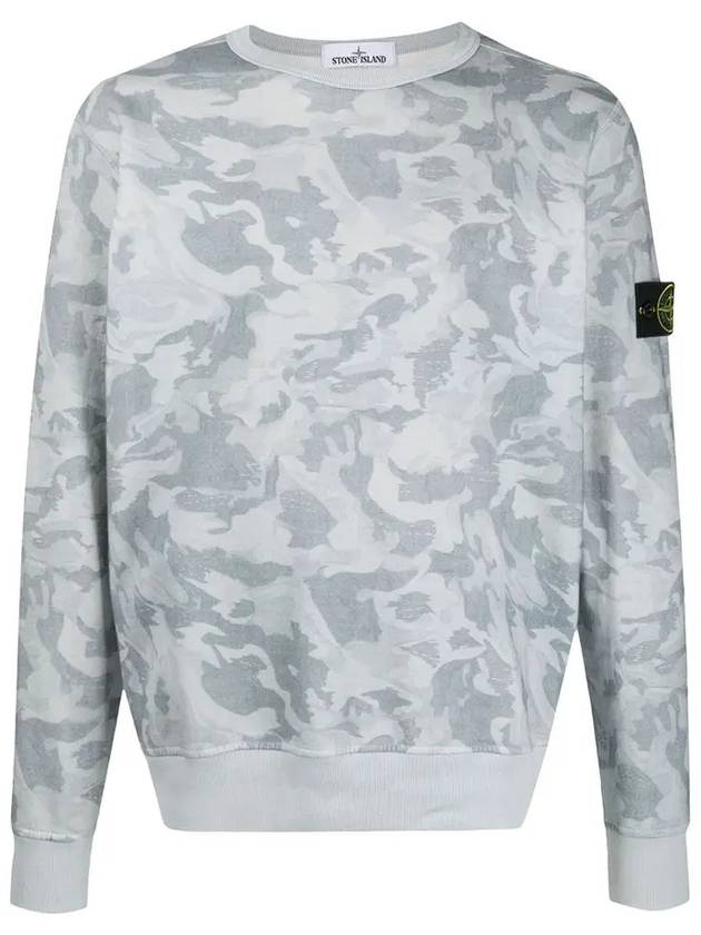 Big Loom Camo Sweatshirt Sky Blue - STONE ISLAND - BALAAN 2