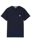 Fox Head Patch Classic Short Sleeve T-Shirt Navy - MAISON KITSUNE - BALAAN 2