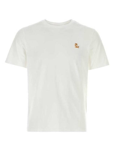 Chillax Fox Patch Regular Short Sleeve T-Shirt White - MAISON KITSUNE - BALAAN 1