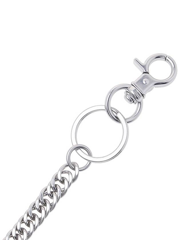 Logo Charm Chain Keyring Silver - AMI - BALAAN 6