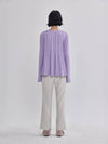 hand wrinkle detail knit top purple - LIE - BALAAN 3