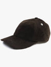 Heart Logo Embroidered Corduroy Ball Cap Hat Brown Unisex - AMI - BALAAN 3