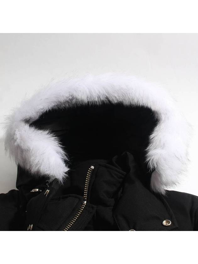 Original 3Q Hooded Padding White Shearling Black - MOOSE KNUCKLES - BALAAN 5