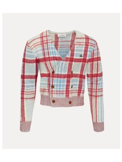 Madras Check Crop Cardigan - VIVIENNE WESTWOOD - BALAAN 2