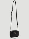 GG Silver Tone Marmont Quilted Top Zipper Leather Mini Shoulder Bag Black - GUCCI - BALAAN 3