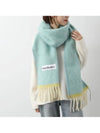 Mohair Wool Fringe Muffler Light Blue - ACNE STUDIOS - BALAAN 4