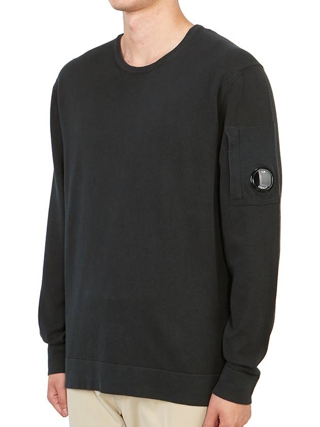 Men's Round Neck Sweatshirt Black - CP COMPANY - BALAAN 3