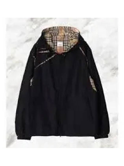 Sliced Check Zip-Up Hoodie Black - BURBERRY - BALAAN 2