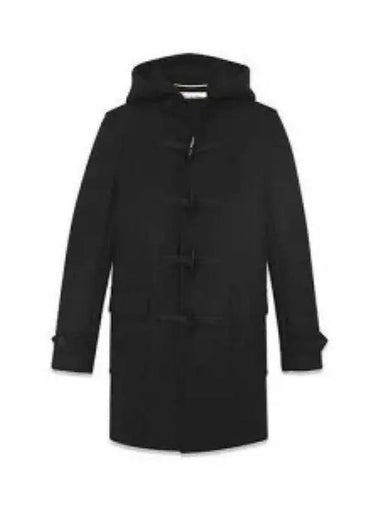 Women s Wool Montgomery Duffel Coat Black 507529 Y080W - SAINT LAURENT - BALAAN 1