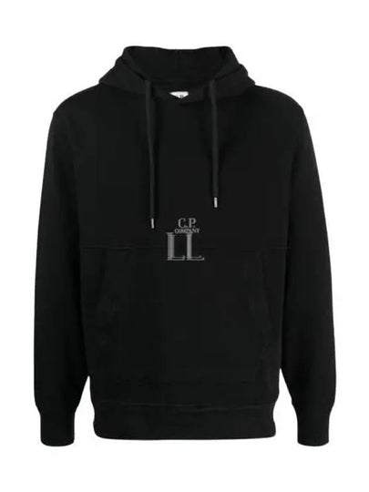 Logo Cotton Hoodie Black - CP COMPANY - BALAAN 2