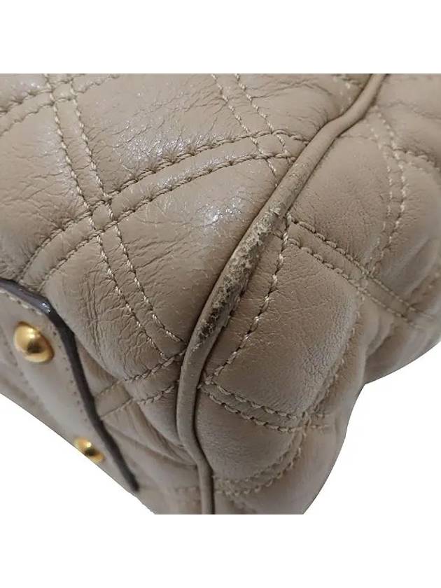 Quilted beige leather gold chain decoration stambag tote bag shoulder strap 2WAY - MARC JACOBS - BALAAN 6