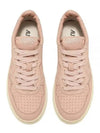 Medalist Goatskin Low Top Sneakers Pink - AUTRY - BALAAN 1