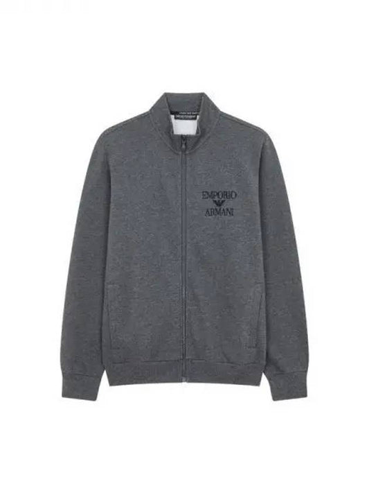 UNDERWEAR Men s Embroidered Logo High Neck Lounge Zip Up Dark Gray 270831 - EMPORIO ARMANI - BALAAN 1