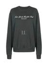 Logo Print Cotton Sweatshirt Faded Black - SPORTY & RICH - BALAAN 2