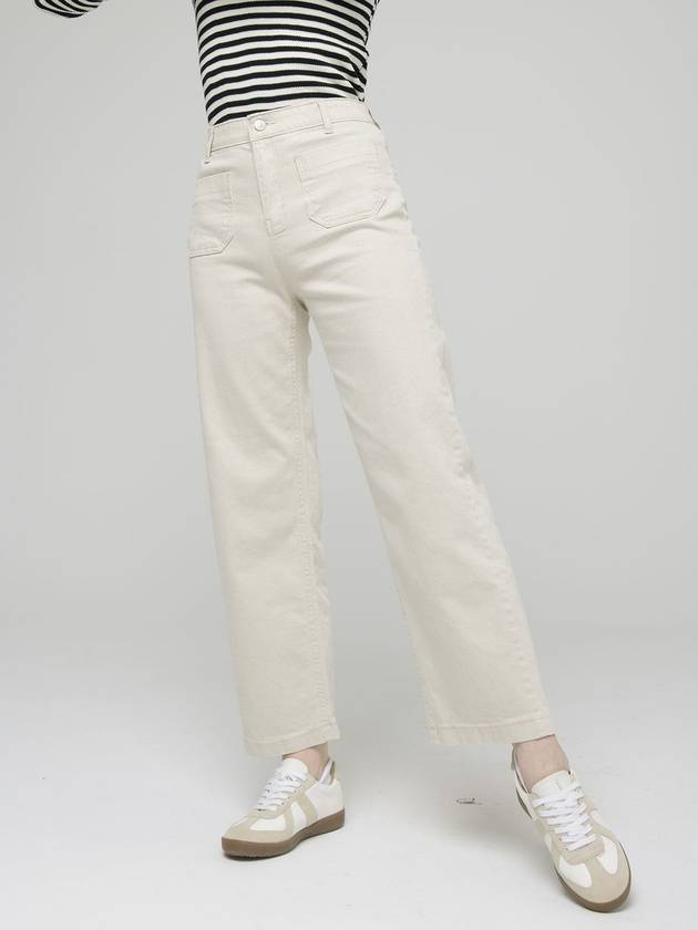 Doyou Know MC Women s Waist Banding Cotton Span Coach Pocket Ivory Pants DO6242PT41 1 - DOYOUKNOWMC GOLF WEAR - BALAAN 3